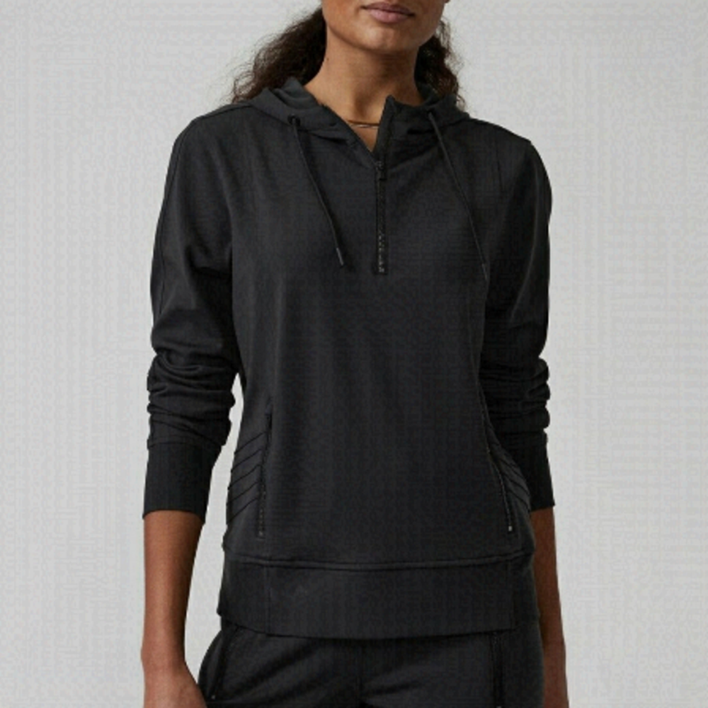 ATHLETA Venice Moto Hoodie Black Size Small NWOT